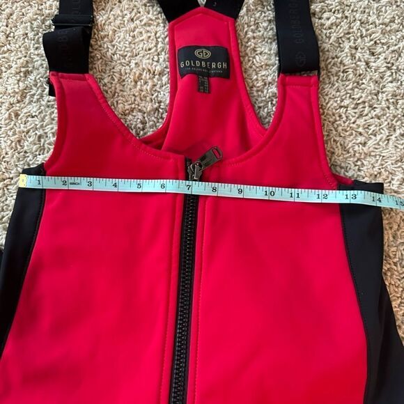 Goldbergh Phoebe Ski Pants Salopettes Bibs Flame Red Black US 10 - Picture 3 of 6